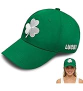 Eiohiuy Irish St. Patrick's Day Baseball caps for Men Women Embroidered Lucky caps with Adjustabl...