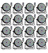 36 LED Stage Lights, Corded RGB Par Lights, 4/7 CH LED Stage Lights, LED Stage Lihgt with Sound A...
