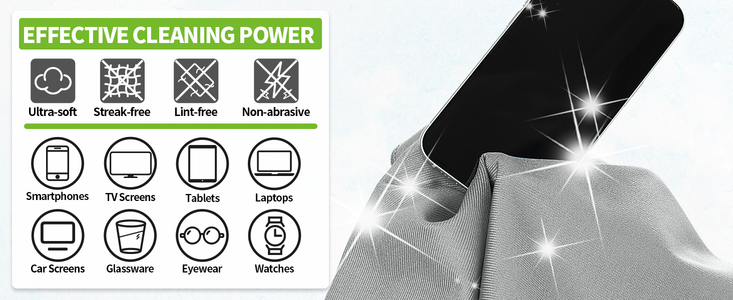 Lint Free Quickly Clean Window, Glasses, Windshields, Mirrors, and Stainless Steel