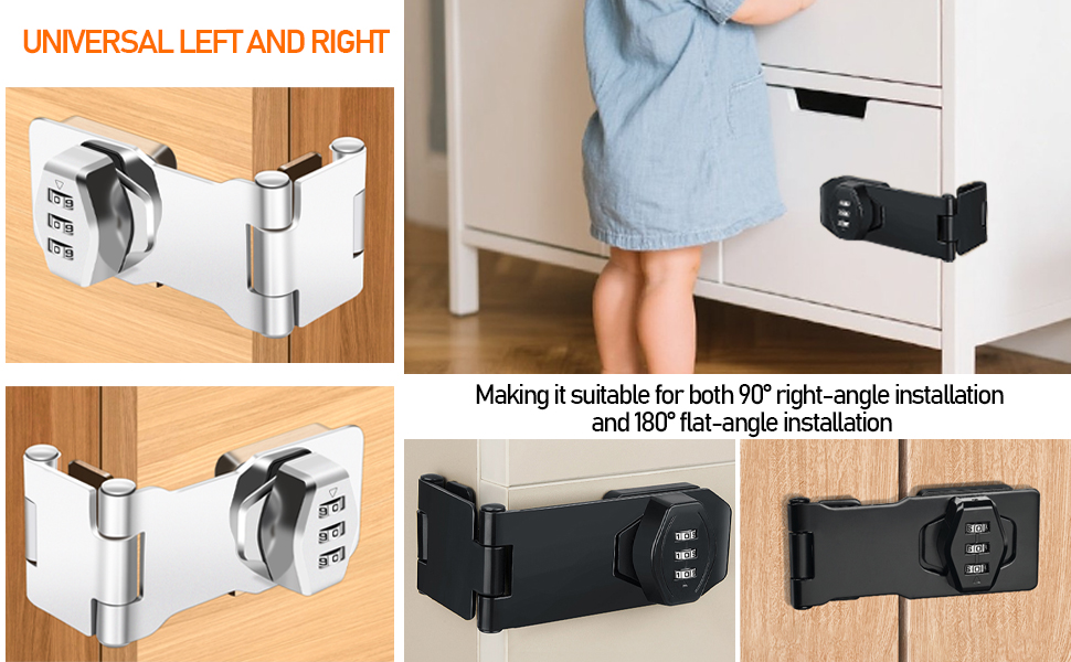 Collapsible Solid 304 Stainless Steel File Cabinet Lock Desk Drawer Lock