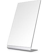 NEZZOE Frameless Makeup Mirror for Desk, 15 inch Aluminum Standing Table Mirror, Large Counter To...