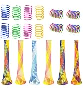maxin 30 - Pack Plastic Colorful Cat Spring Toys Set - Interactive Cat Toys with Spiral Springs &amp;...