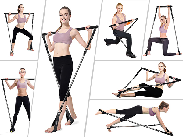 resistance bands with bar