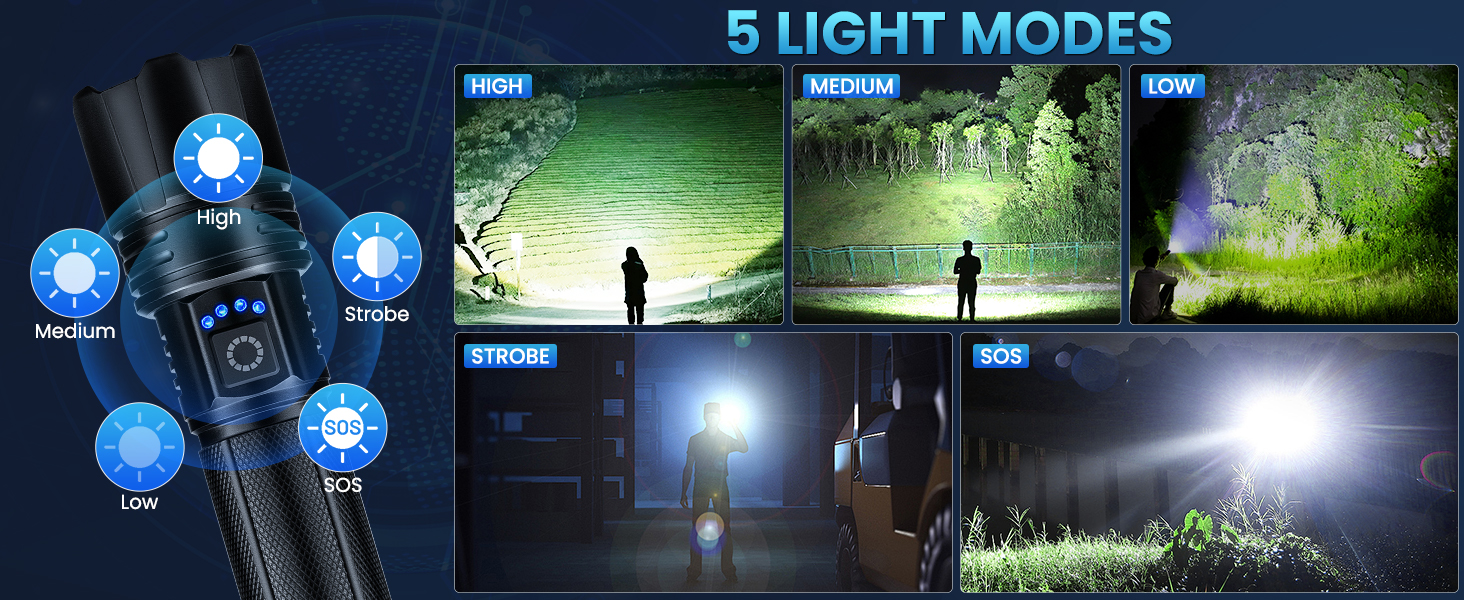 5 Light Modes for Flashlights