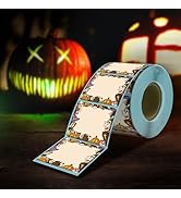 iEager Halloween 2 Inch Square Thermal Labels, Self-Adhesive Halloween Thermal Label Stickers for...