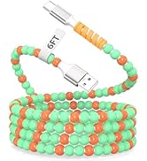 6 ft USB A to USB C Cable Beaded Charger for Apple Cute Bead Tangle-Free Cord Cables for Carplay ...