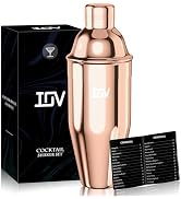 IOV Cocktail Shaker, 24 oz Martini Shaker, Drink Mixer with Built-in Strainer, Professional Stain...
