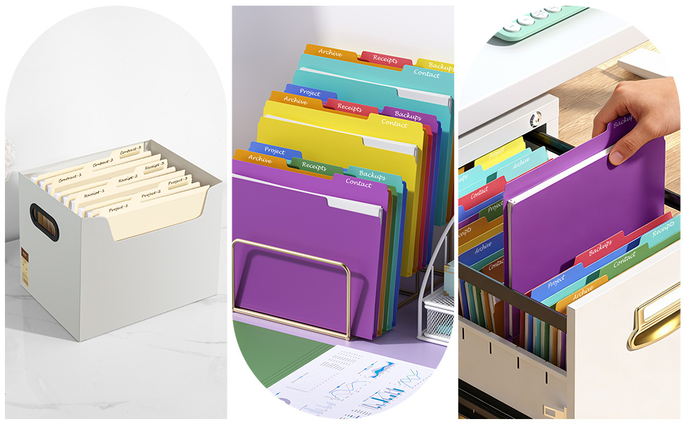 colorful manilla folders