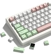 dagaladoo Double Shot PBT keycaps Set, Cherry Profile Keyboard Keycaps | Pastel key caps full siz...