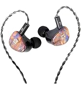 KBEAR KB02 Colorful Resin Shell in Ear Monitor Headphones, Bone Conduction Dynamic Driver Wired E...