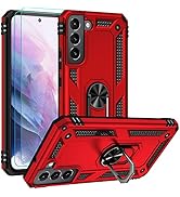 Androgate Samsung S22 Case, Galaxy S22 Case with HD Screen Protectors, Military-Grade Metal Ring ...