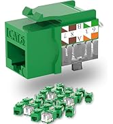 Lysymixs Keystone Jack Cat6 Slim 25 Pack, Cat6 Keystone Jacks 90 Degree, RJ45 Keystone Jack Punch...