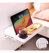 KIWIFOTOS Self Adhesive Bedside Shelf Foldable Nightstand Shelf Wall Mounted Organizer Shelves fo...
