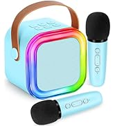 Mini Karaoke Machine for Kids,Girl Toys,Karaoke Microphone Wireless for Kids,Gifts for 4,5,6,7,8,...