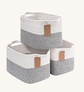 Goodpick Storage Baskets for Shelves, Woven Rope Basket for Storage, Baskets for Organizing, Nurs...