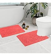 Walensee Bathroom Rug 2 Pieces Set Non Slip Bath Mat (20