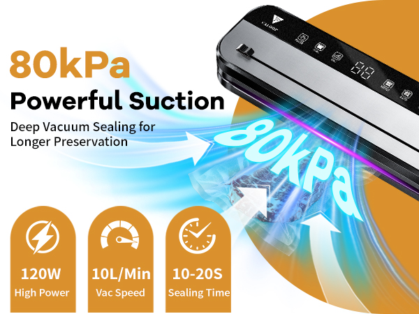 strong suction powerful preservation sealing