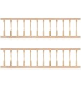 2PCS Dollhouse Railing,Dollhouse Stair Railing 1:12 Scale Miniature Furniture Props for Fairy Han...