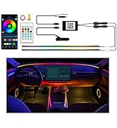 Ambient Lighting Car Led Lights Interior Kit,2PCS 43.3 inches Dream Color Acrylic Led Strips Ligh...