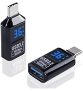Poyiccot USB C to USB A Adapter with LED Digital Display, 10Gbps USB C Male to USB Female Adapter...