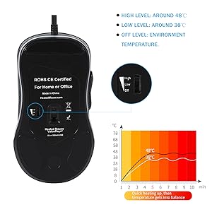  USB Optical Heated Computer Mouse Advanced (Black) 