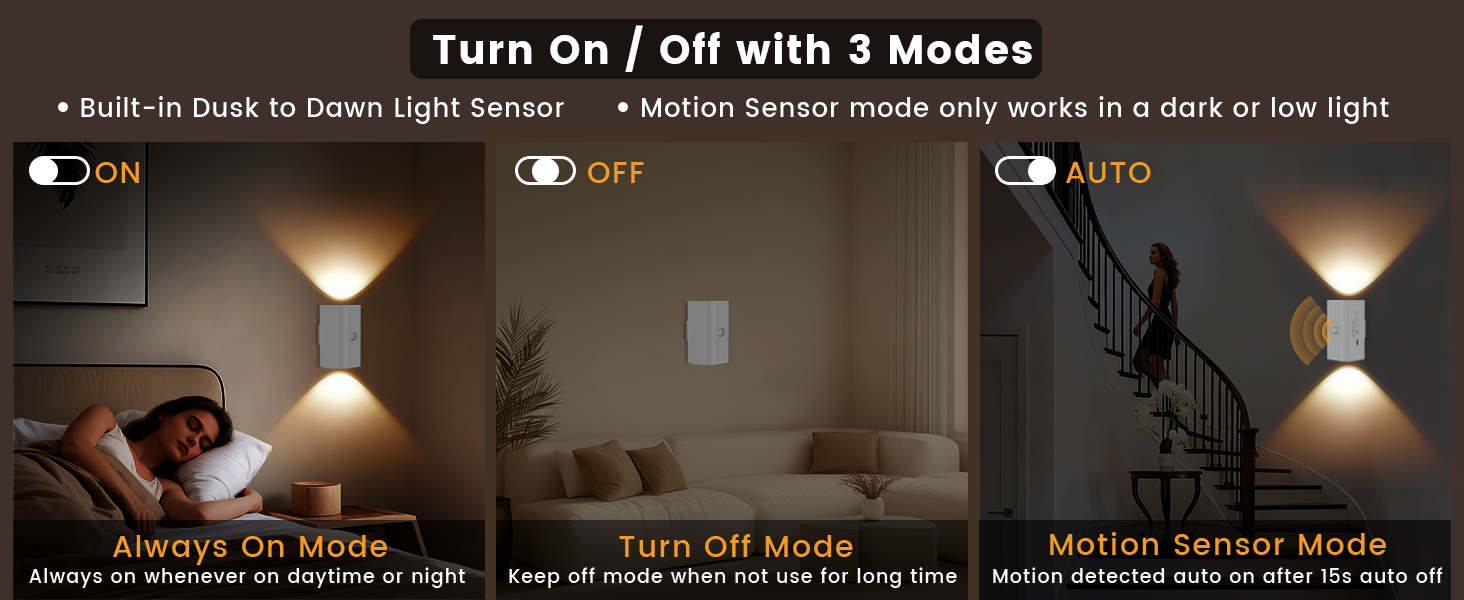 easuntec warm white night light rechargeable motion sensor magnetic stick on white pc 004