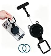 Fofvccv Magnetic Retractable Phone Tether with Carabiner Clip CXS Black | Anti Theft Phone Strap ...