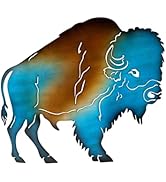 Exquisite Metal Buffalo/Bison Cutout Wall Art - Collectible Masterpiece - Robust Metal with Vibra...