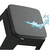 BUYUE Enhanced Anti-Slip Magnetic Bar Stool Cushion 1 Piece, Luxury PU Leather Waterproof Small S...