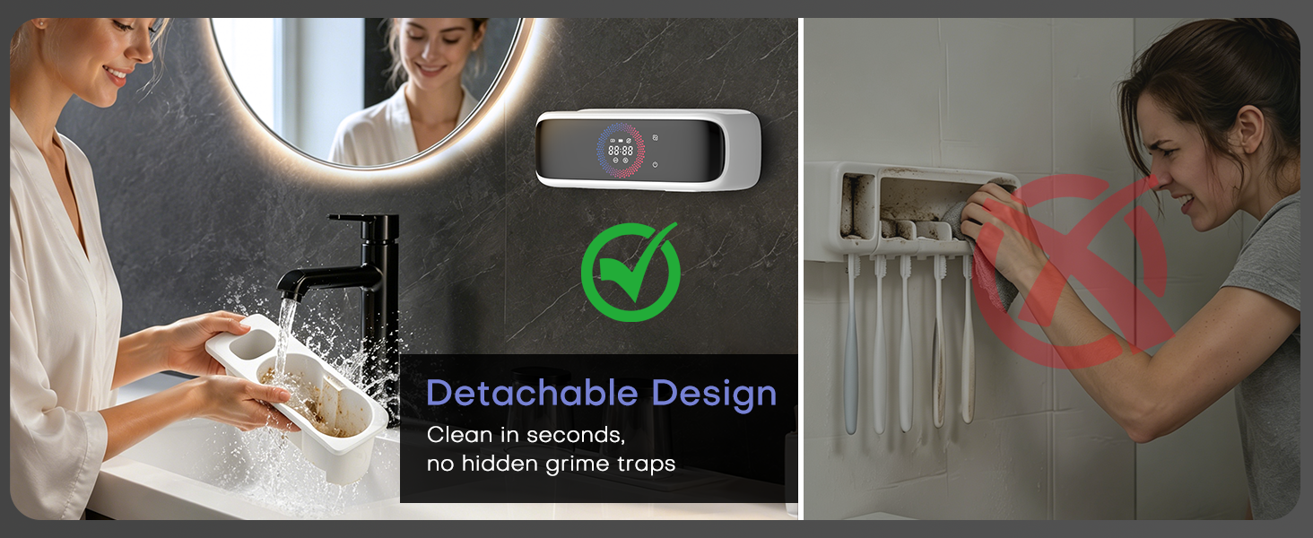 wall mounted toothbrush holder