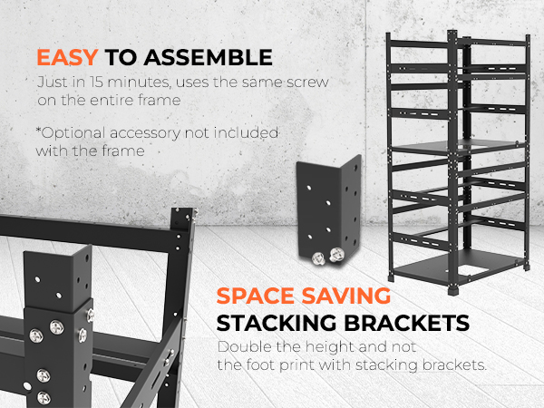 Stackable design: Accommodates easy stacking with additional connectors or stacking brackets
