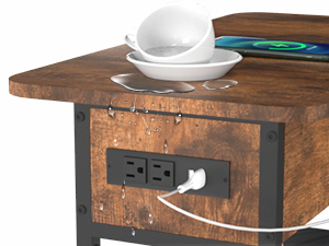 end table with charging station