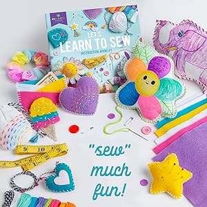 learn to sew first sewing kit sewing craft project kit sewing kit easy stitch kit basic sewing gift