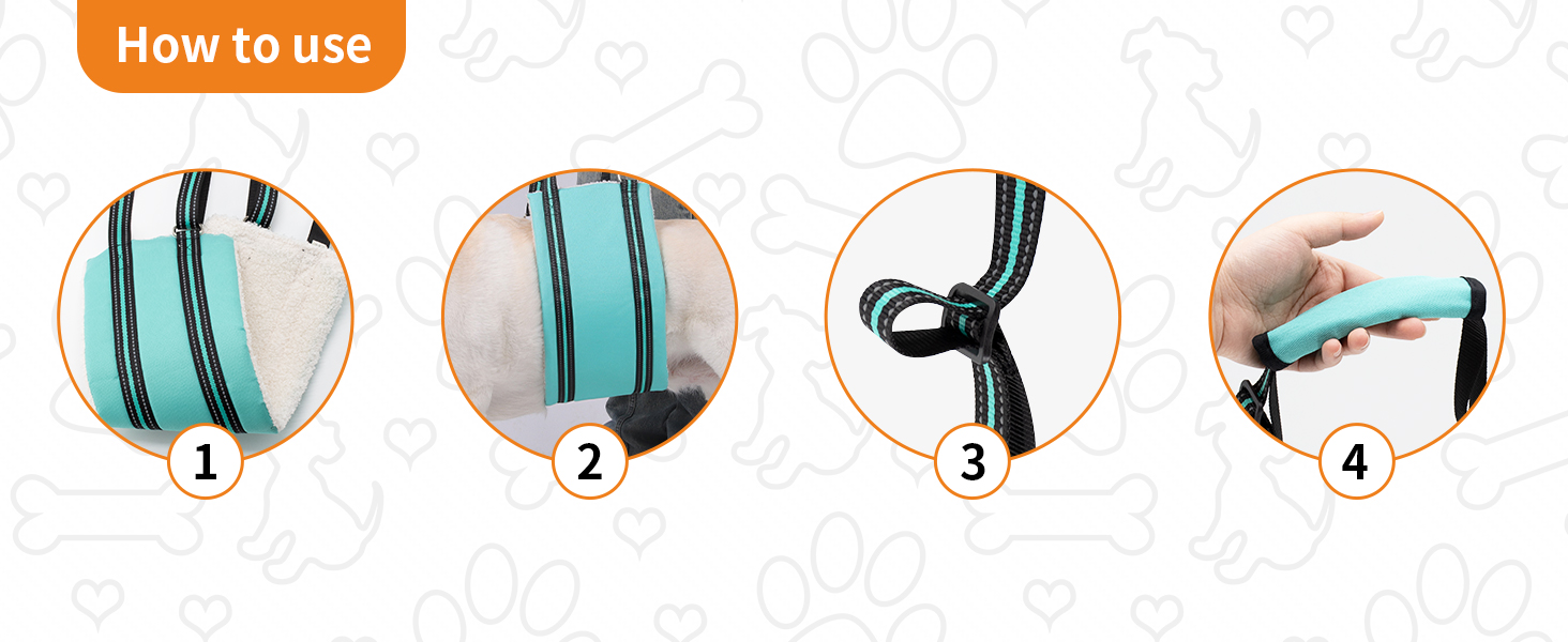 AIITLE Heavy-Duty Dog Lift Harness - Adjustable Hind Leg Support Sling for Elderly/Disabled Dogs