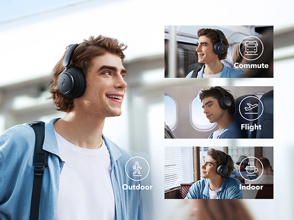 Space Q45&amp;#39;s noise cancelling automatically adapts based on the noise from your surroundings.