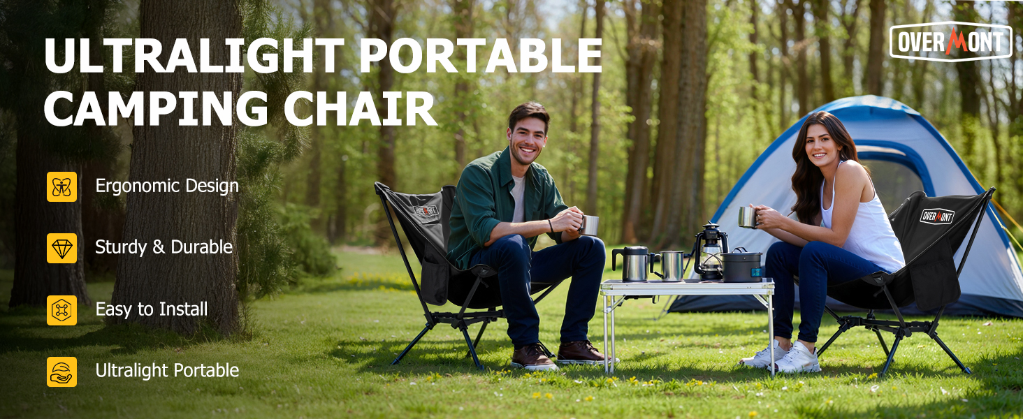 overmont portable camping chair