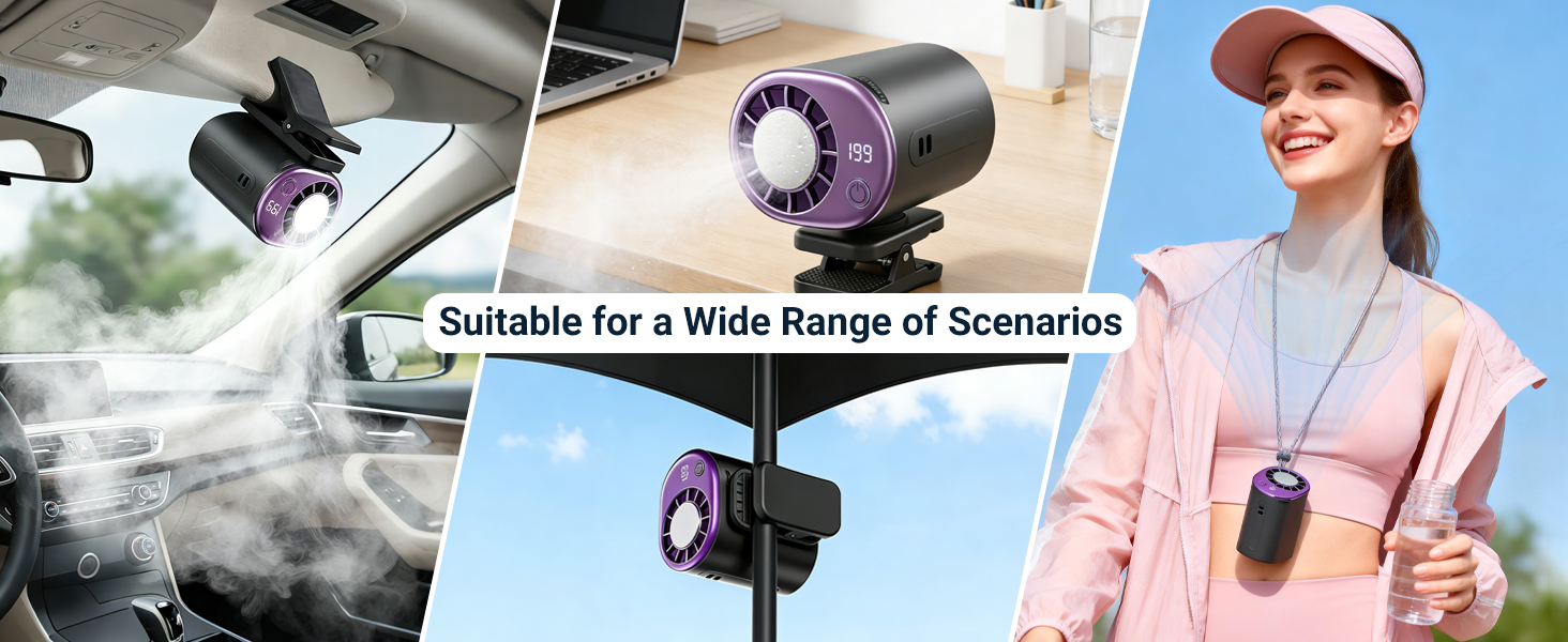 2026 Mini Portable Car Clip on Air Conditioner Fan