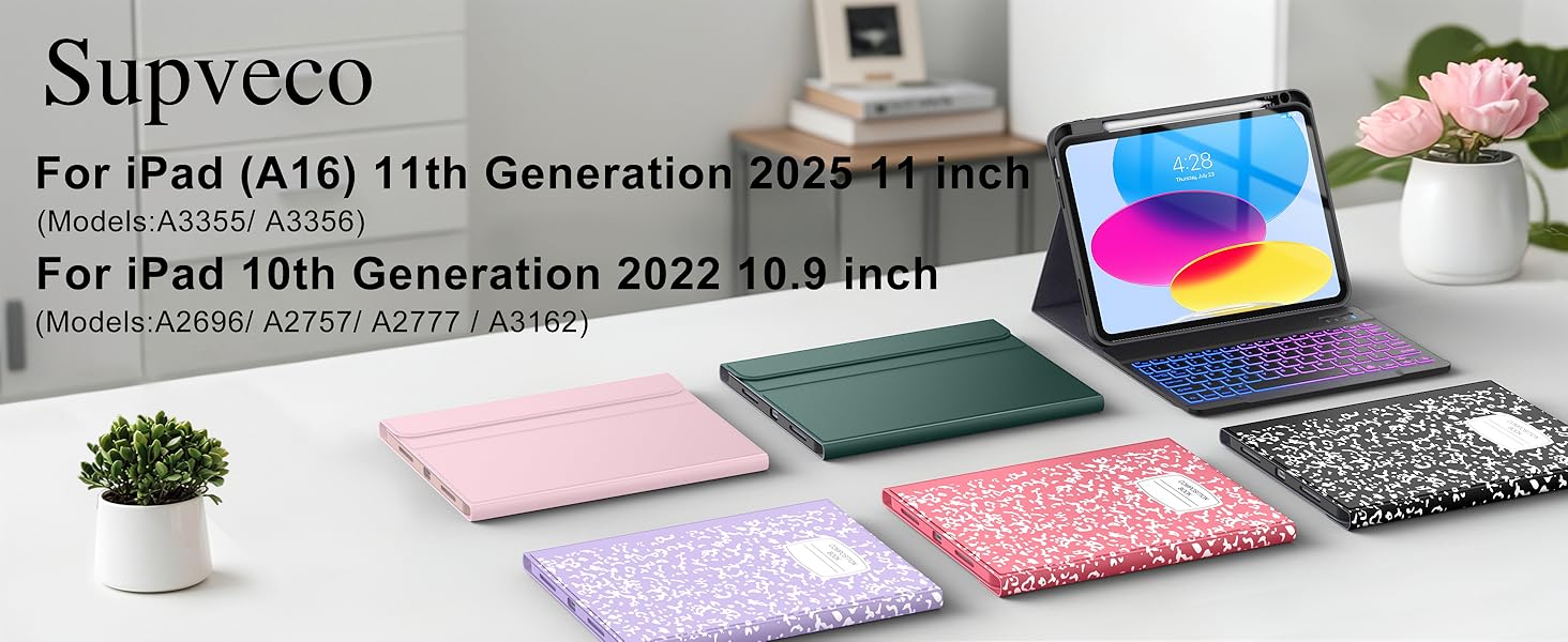 ipad A16 case with keyboard ipad 11th 10th generation case with keyboard ipad 10th generation case