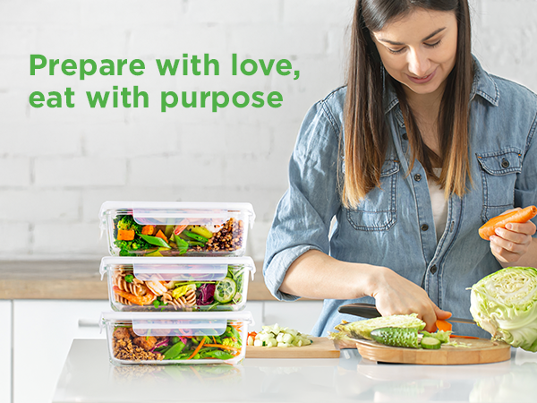 Prep naturals Glass Containers