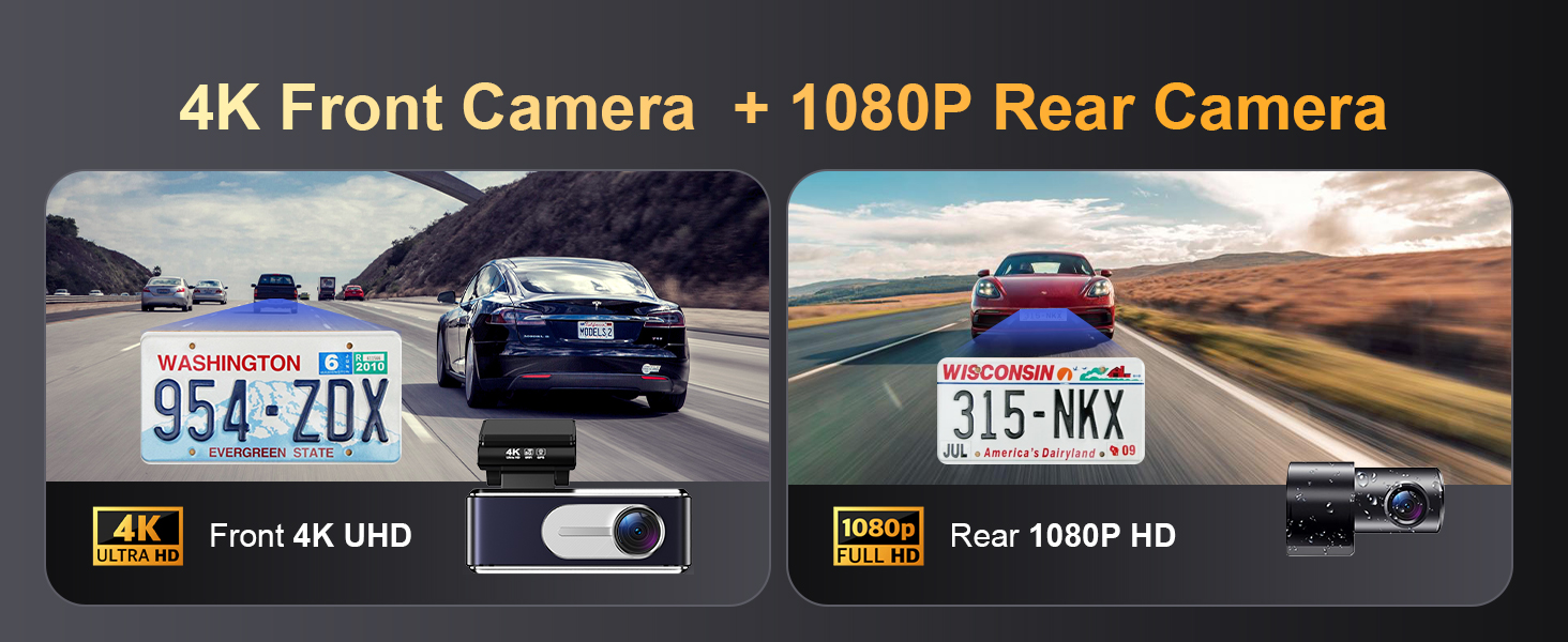 dash cam front and rear