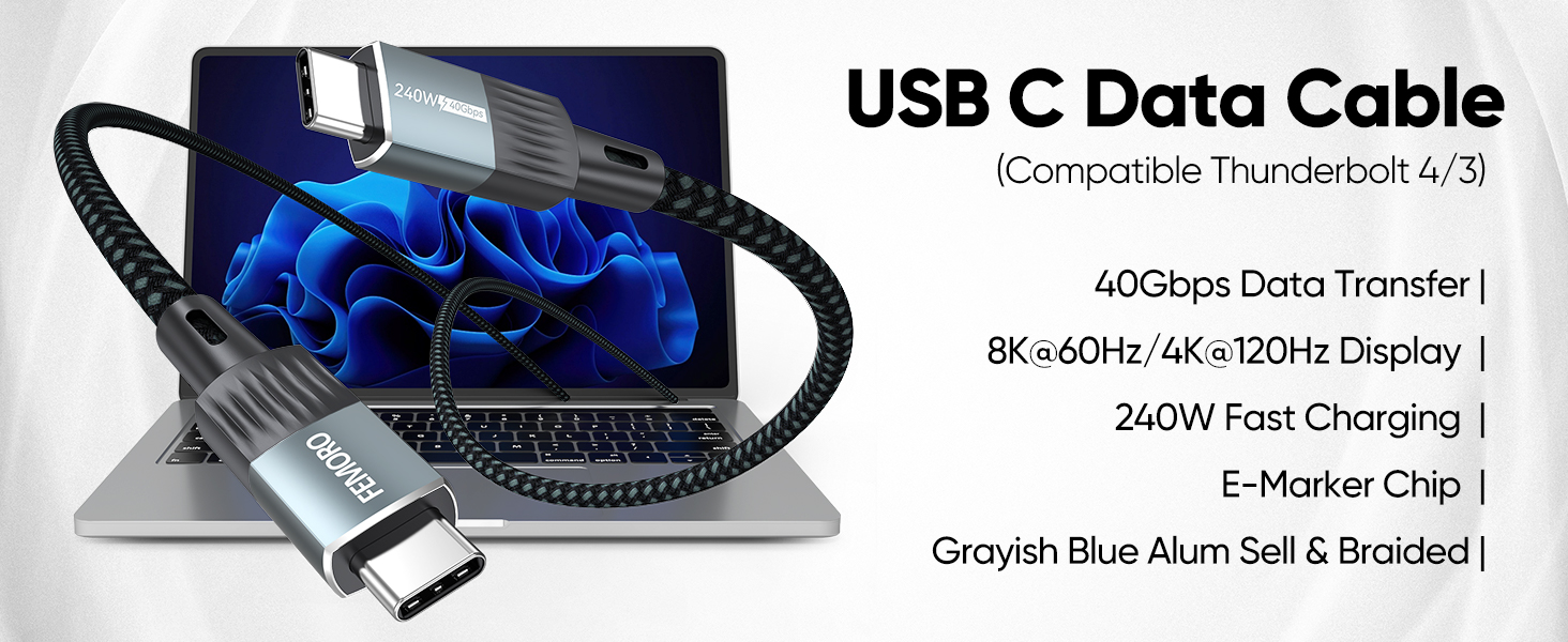 USB C Data Cable 3Ft
