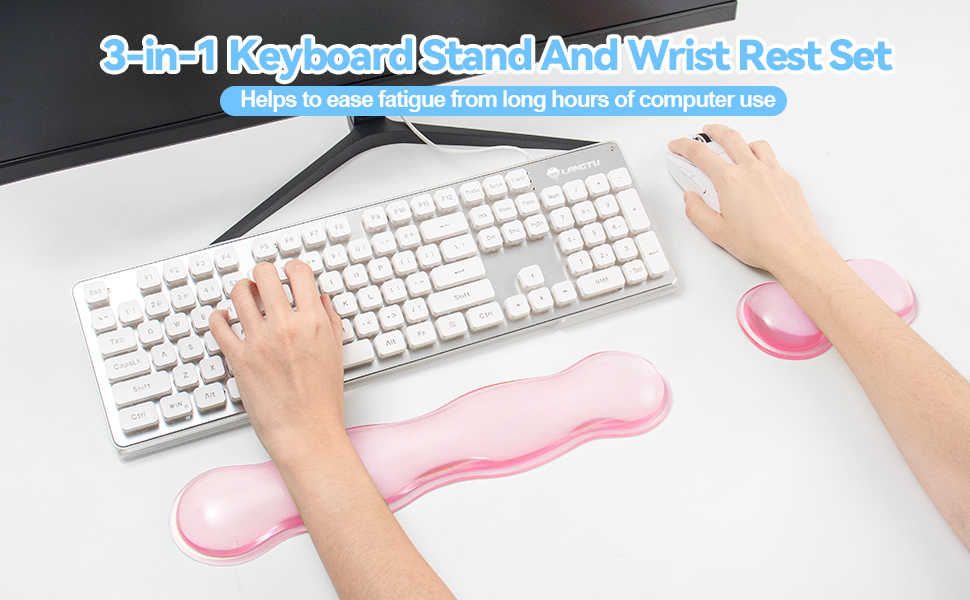 keyboard riser with wrist rest