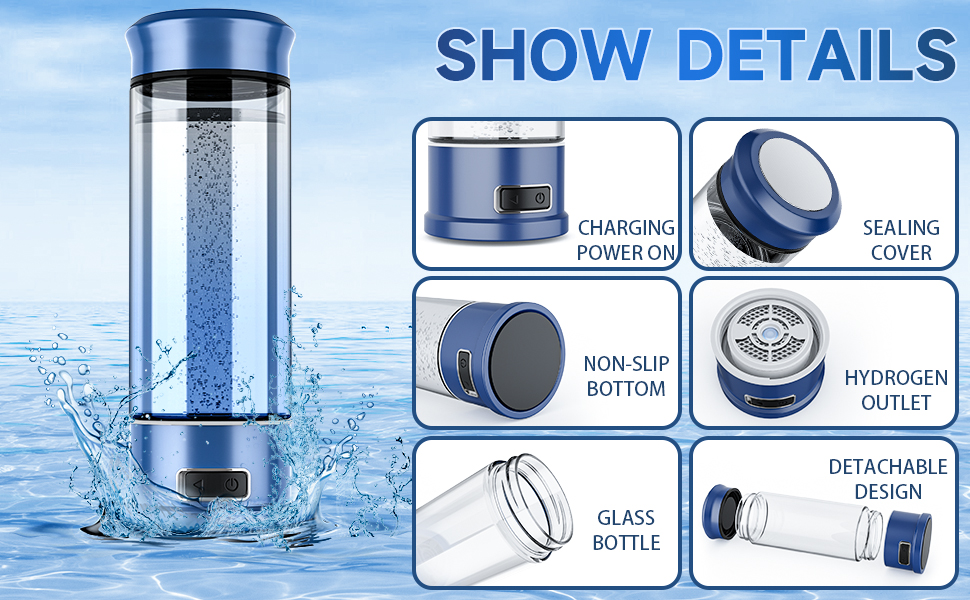 water hydrogenator ion water bottle voior hydrogen water bottle hydrogenated water hydrohealth