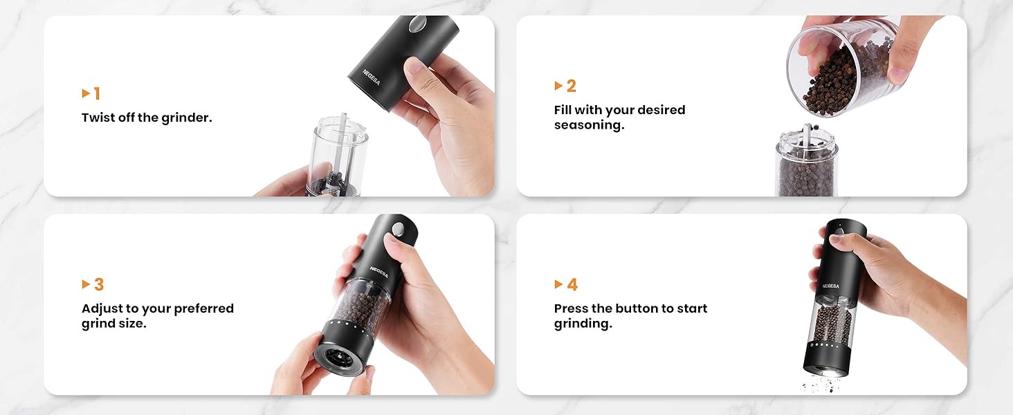 salt and pepper grinder set