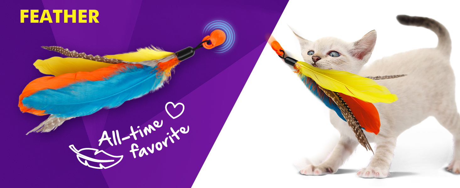 feather attachment for cat pole toy refill replacement feather cat amazing wand toy