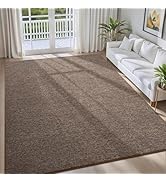 FALARK 4x6 Area Rugs for Bedroom Living Room, Brown Soft Low-Pile Modern Indoor Thickened Memory ...
