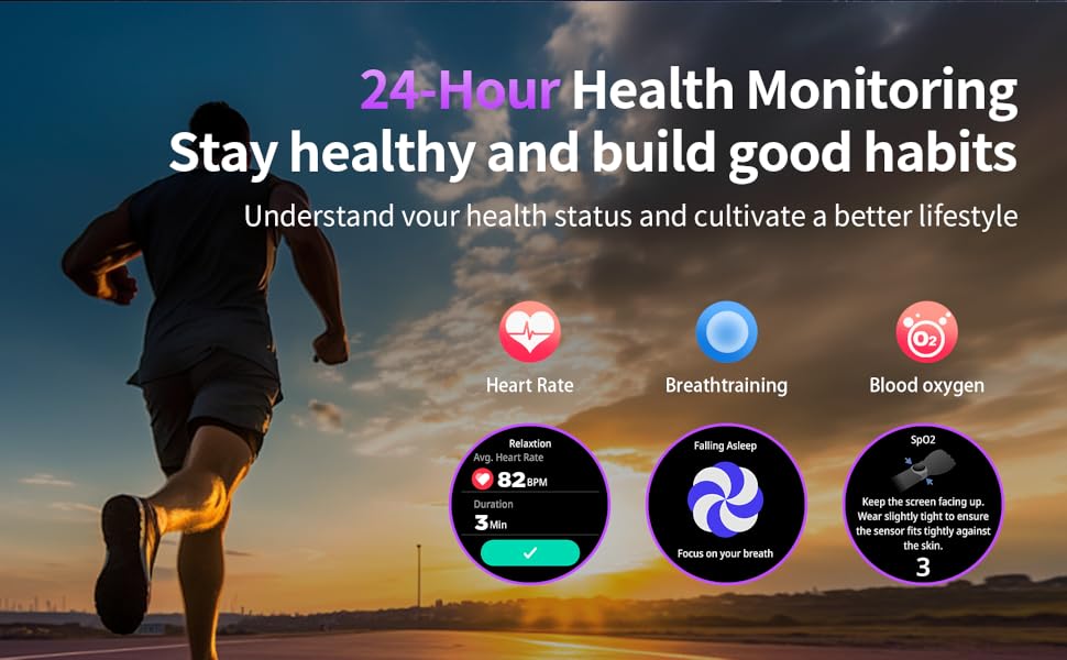 Fitness Tracker Heart Rate Monitor-24/7 Health Guardian