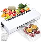 Food Vacuum Sealer Machine,Dry/Wet Modes,75KPA Strong Suction,Compact Household Vacuum Sealer,Dig...