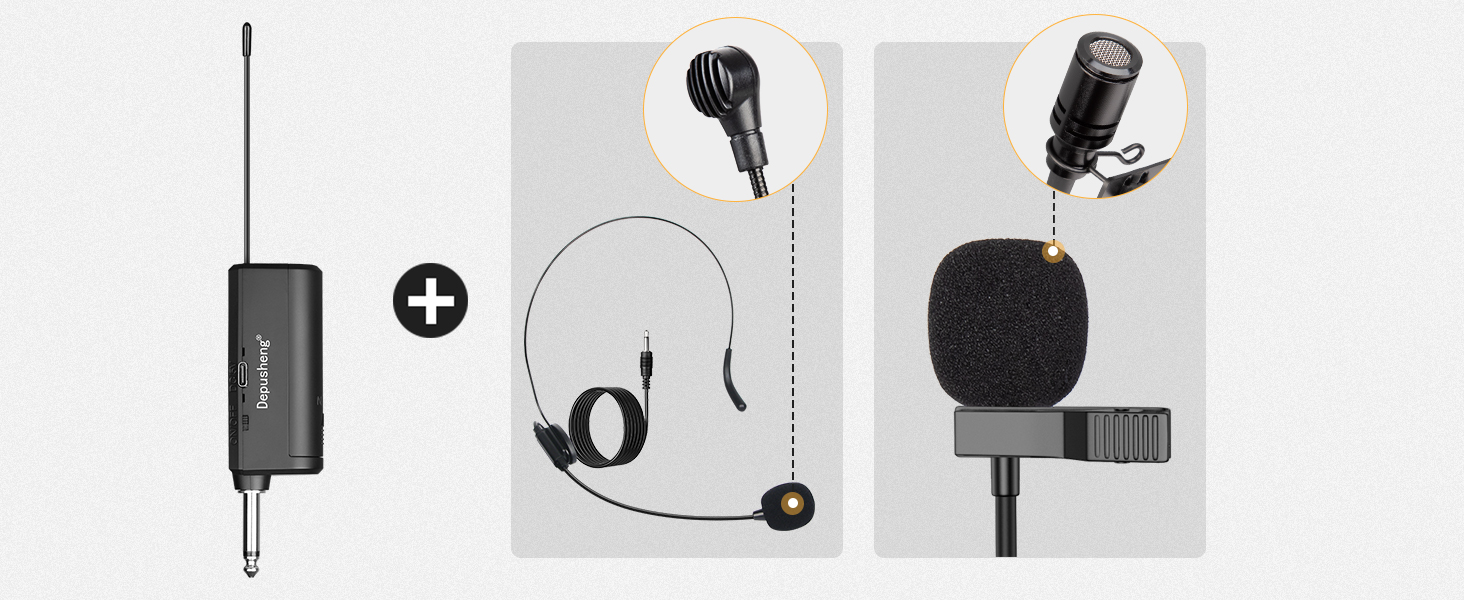 Headset and Lavalier Lapel Mics