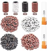 Rolybag Sanding Bands for Nail Drill 240 Pieces 3 Color Coarse Fine Grit Efile Sand Set 80#120#18...